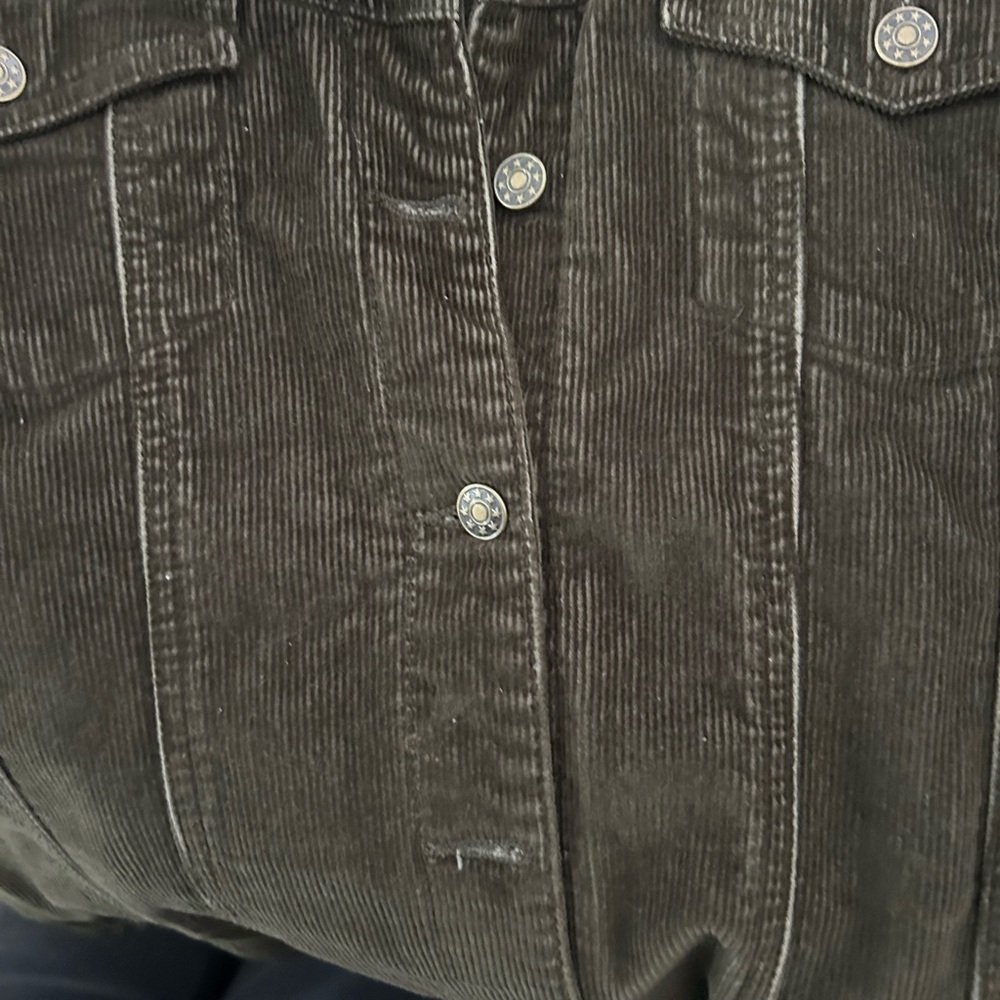 AMI Brown Denim Corduroy‎ Jean Jacket Size XL - Picture 4 of 6